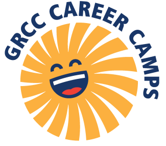 GRCC career camps with smiling sun