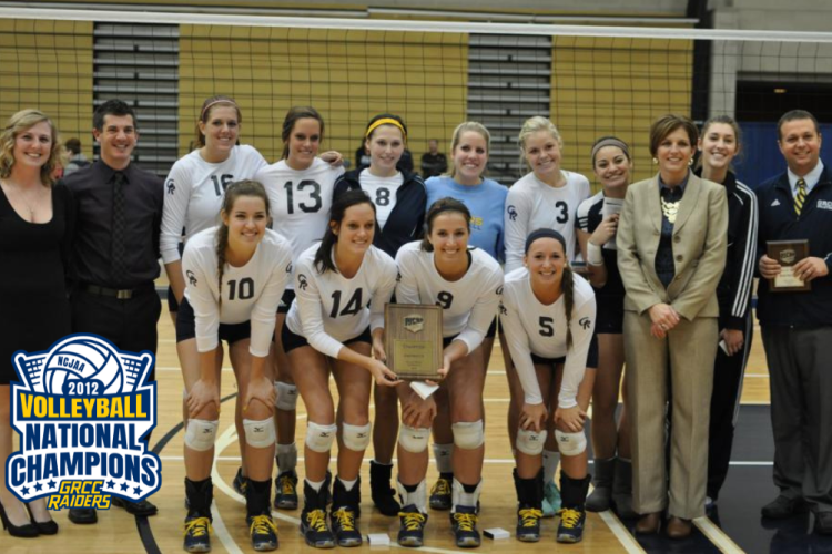 Photo of the 2012 championship volleyball team.