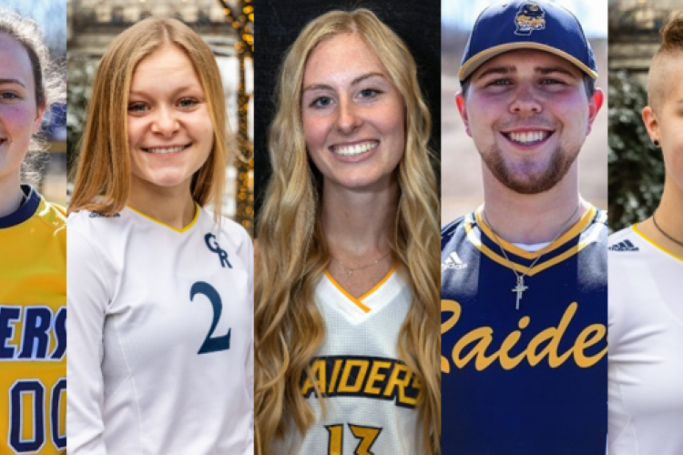 Headshots of the five students with perfect GPAs.