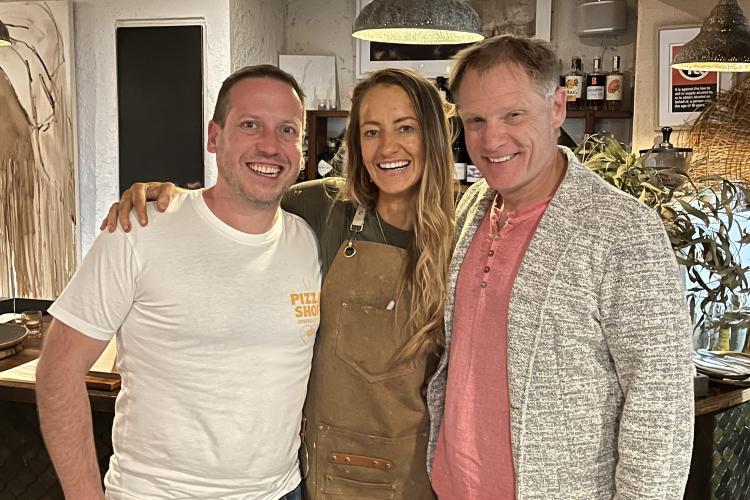 chefs Daniel Wilson and Mindy Woods with GRCC professor Bob Schultz