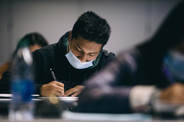 Students in a GRCC math classroom.