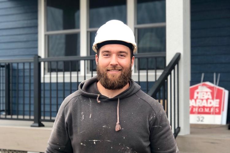 Ian Pope at his worksite.