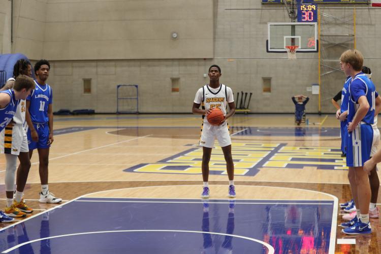 Bashir Neely at the foul line.