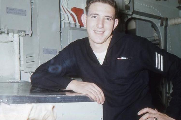 Robert DelRaso during his early days in the Navy. 