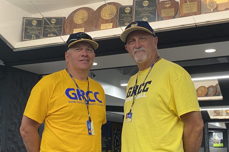 Steve Roersma and Chuck White posing at GRCC. 