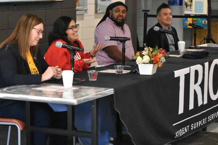 GRCC educators participating in a TRIO panel discussion.