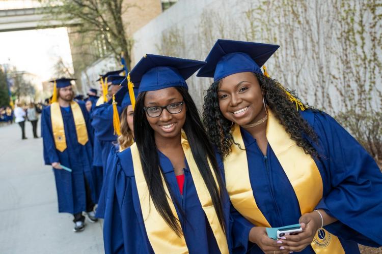 Students at Commencement